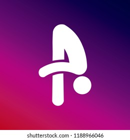 Man doing yoga icon vector illustrator creative design purple and pink gradient background minimal design