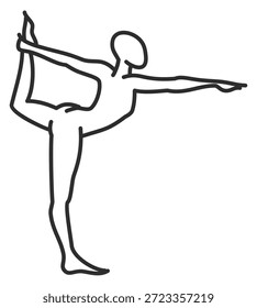 Ein Mann, der eine Yoga-Pose macht