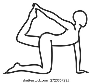 Un hombre haciendo una pose de yoga