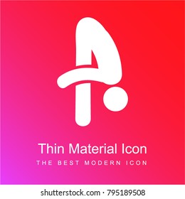 Man doing yoga  red and pink gradient material white icon minimal design