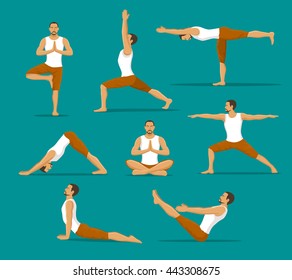 Man Meditating Yoga Stock Vector (Royalty Free) 209677255