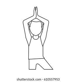 man doing yoga yogi icon image 
