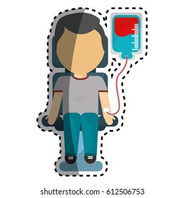 man donating blood icon