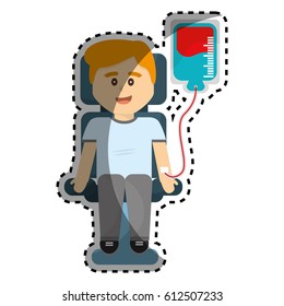 man donating blood icon