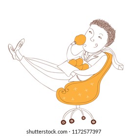 Man with donuts.