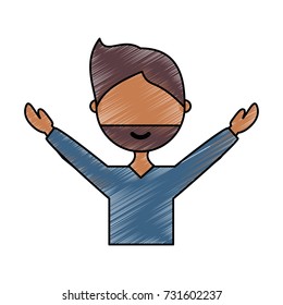 man doodle  vector illustration