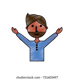 man doodle  vector illustration