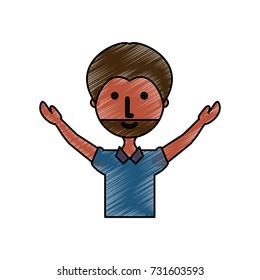 man doodle  vector illustration