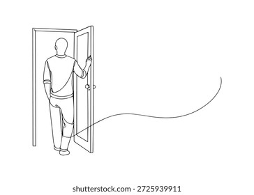 homem na mão porta desenhar ícone vetor
Ícone de linha de desenho à mão do vetor em um plano de fundo transparente