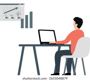 The man draws parallels between business growth and the growth of plants, illustrating how nurturing strategies, patience.