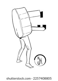 man dressed in benjamin to enter the socket vector illustration