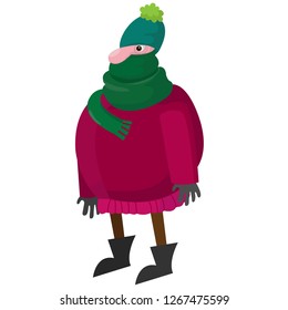 man dressed for cold weather