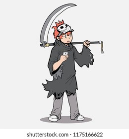 man dressed as the reaper