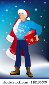 a man dressed as Santa Claus