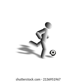 A Man Dribling a Ball Vector