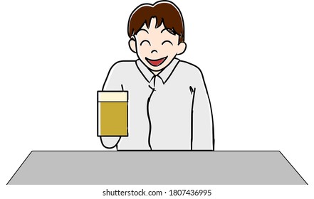 A man drinking beer alone
