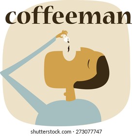 Man drinking coffee 