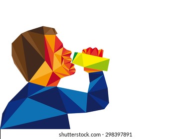 Man Is Drinking Drink