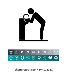 Man At Drinking Fountain Icon