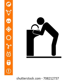 Man at Drinking Fountain Icon