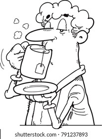 Man drinking tea