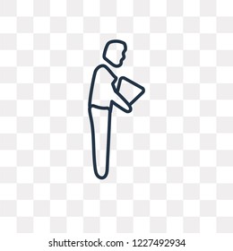 Man Drinking vector outline icon isolated on transparent background, high quality linear Man Drinking transparency concept can be used web and mobile