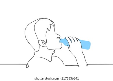 189 Man Drinking Water Bottle Line Drawing Images, Stock Photos ...