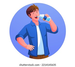 a man drinking water, healty and sport concept.