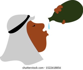 Agua potable, ilustración, vector sobre fondo blanco.