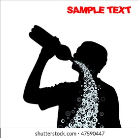 Man drinks