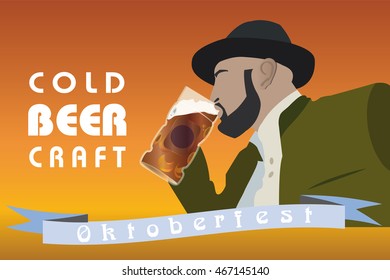 Man drinks beer