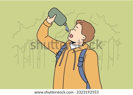 Similar – Image, Stock Photo Refreshment after the hike