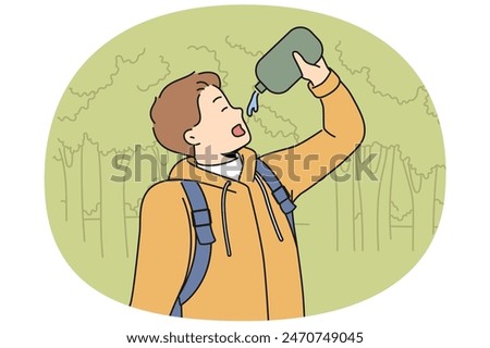 Similar – Image, Stock Photo Refreshment after the hike