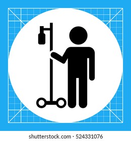 Man with drip bulb