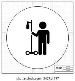 Man with drip bulb