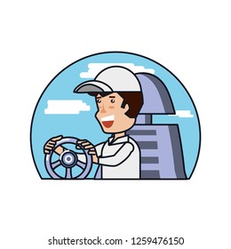 man driver avatar character