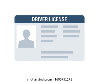 Man driver license plastic card template. Id card. Vector stock illustration.