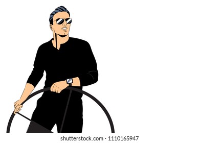 Man driving a boat