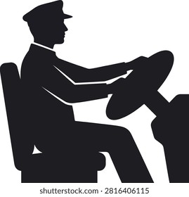 Man driving car, steering wheel, transportation.