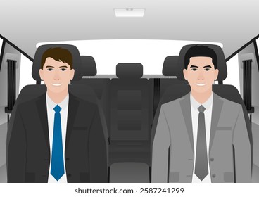 Man Driving a Car without Wearing Seat belt. Man Breaking Traffic Rules. Safety First and Drive Safety Concept. 