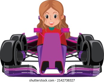 Ein Mann, der Formel eine Rennwagen-Illustration macht