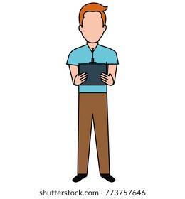 man with drone remote control