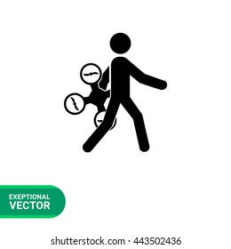 Man with Drone Simple Icon