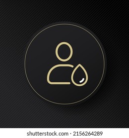 Man with drop of water line icon. Save water. linear style sign for mobile concept and web design. Grean peace concept. Vector line icon for Business and Advertising