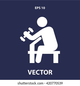 man with dumbbell icon