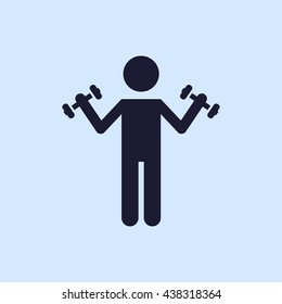 man with dumbbell icon