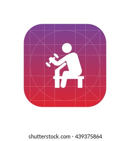 man with dumbbell icon