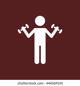man with dumbbell icon