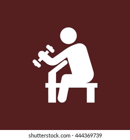 man with dumbbell icon