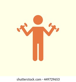 man with dumbbell icon